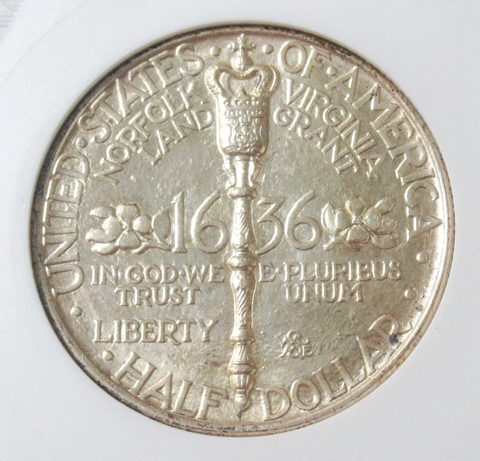 1936 50C Norfolk MS65 ANACS Old Holder Mintage 16,936 - Image 2 of 4