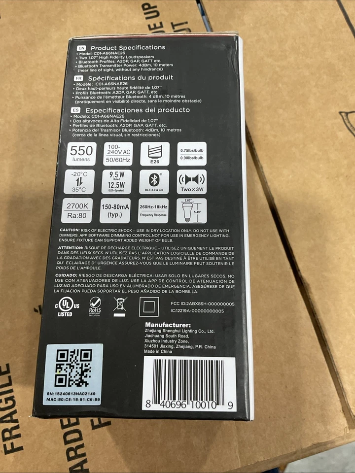 Luz LED regulable JBL Pulse Solo con altavoces Bluetooth de doble canal (NUEVO) Foto 4 de 4