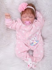 22" Reborn Baby Dolls Girl Handmade Real Life Vinyl Silicone Newborn Doll Gift