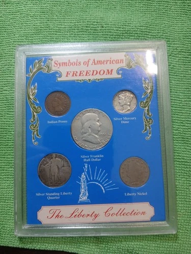 The Liberty Collection 1951S Franklin Half ,1925 SLQ, 1935D Mercury, 1911 V...