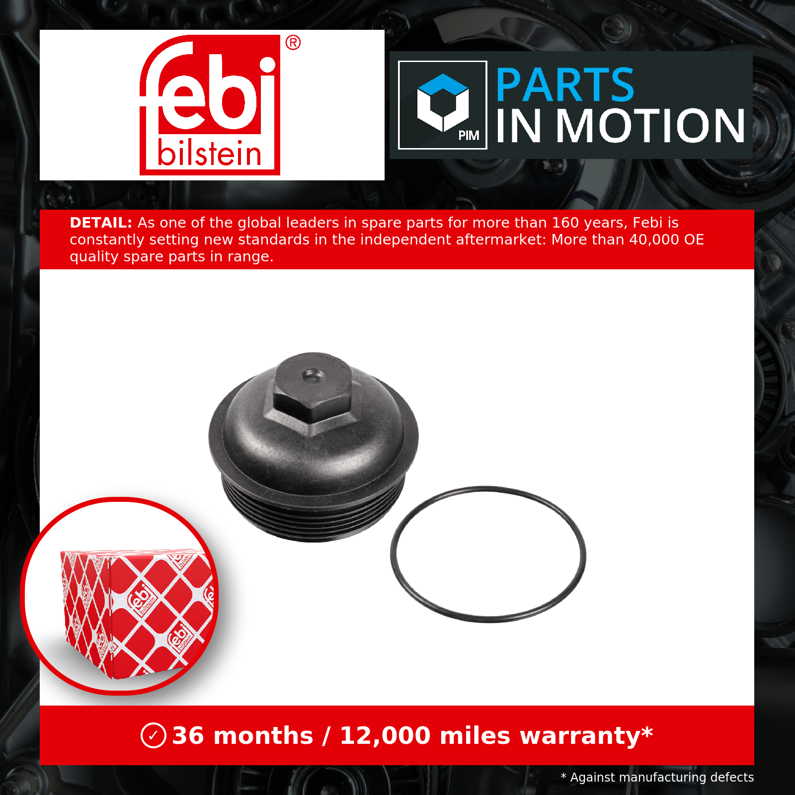 Oil Filter Cap fits SEAT Lid Cover 045115433C 45115433C Febi Quality Guaranteed - Image 9