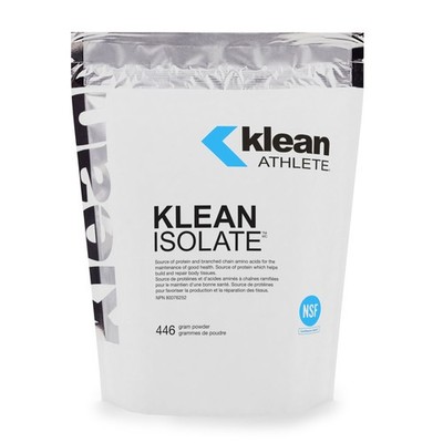 Whey Protein Isolate Powder 20 Servings Unflavored NSF Certified Klean Athlete