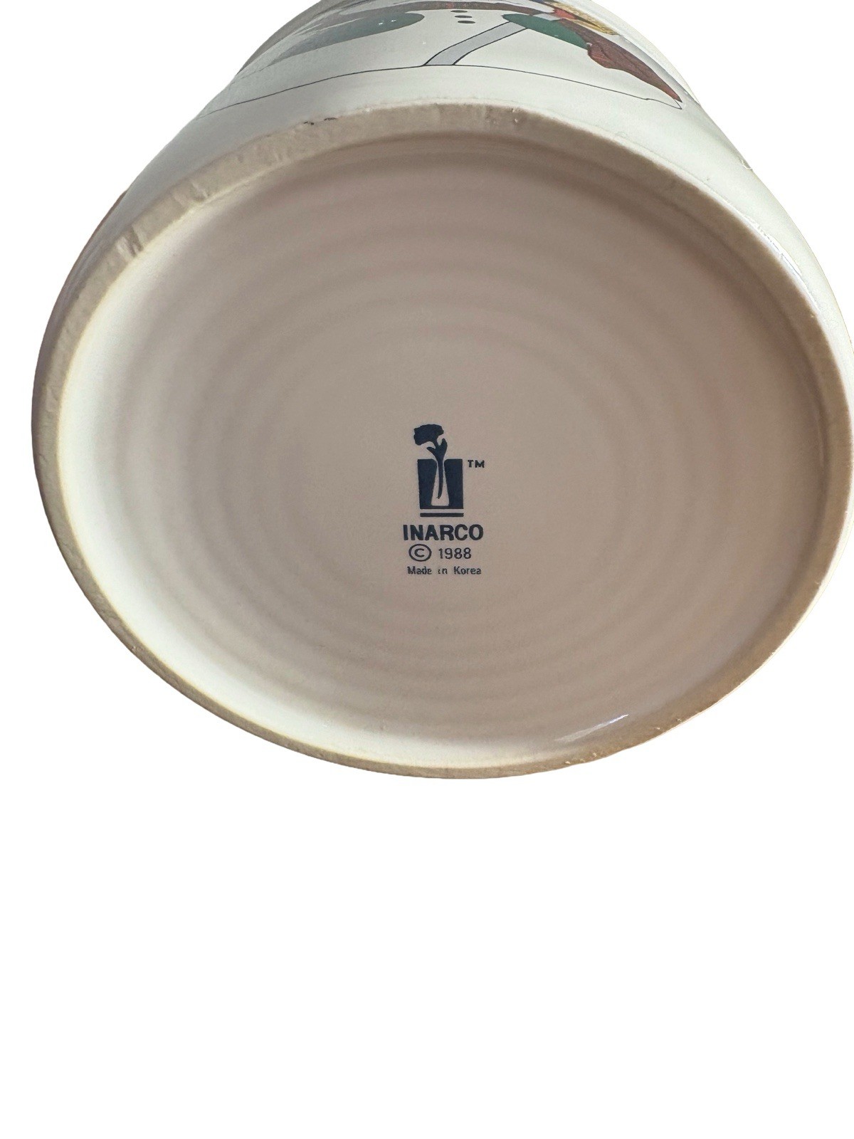 Vintage 1988 Inarco Holiday Christmas Snowman Holly 4.5” Pot