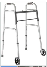 Medline Guardian Signature Easy Care Folding Walkers with 5" Wheels Adult NEW