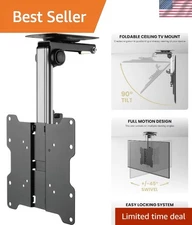 ZeboZap Ceiling TV Mount Flip Down for RV, Kitchen, Gazebo – Retractable Fold...