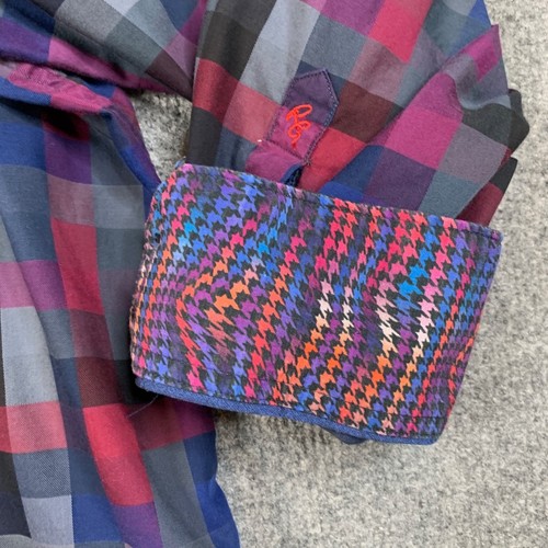 Robert Graham Hemd Herren 5XL groß Baumwolle kariert Hahnentritt Flip Manschette Knopfleiste - Bild 3 von 8
