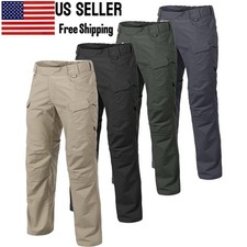 Mens Cargo Pants Tactical Waterproof Outdoor Working Hiking Combat Trousers