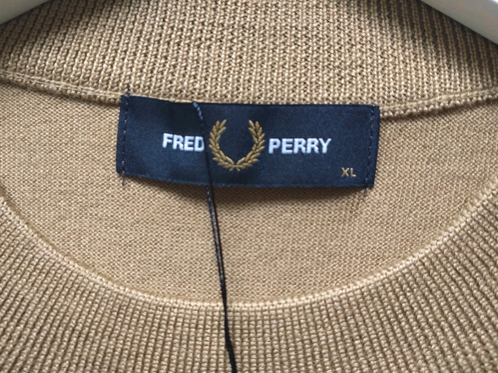 FRED PERRY * BNWT * SIZE XL   WARM STONE FINE KNIT MEN'S TOP RRP £110   FREE P+P image 3