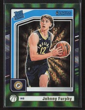 Johnny Furphy 2024-25 Donruss #242 Holo Green Laser Indiana Pacers