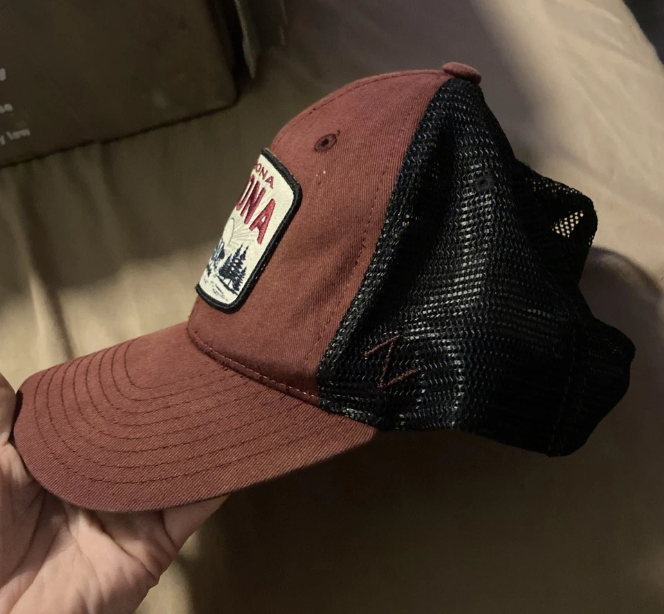 Sedona Arizona Adult OS maroon Embroidered Strapback Souvenir Baseball Hat Cap - Image 2 of 4