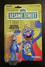 Sesame Street  Super Grover  Wave 3  Super7  ReAction  2024