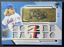 2018 Topps Triple Threads Relics Auto Sapphire /3 Noah Syndergaard #TTAR-NS1