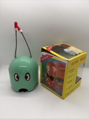Vintage 1970s Electronic Outer Space Robot Toy B/O Toys Pac-man Ghost Taiwan