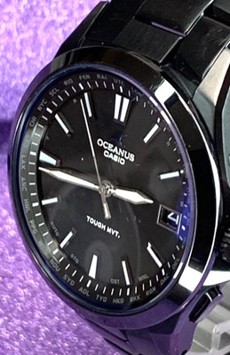 CASIO OCEANUS OCW-S100B-1AJF Men's Wristwatch Black Titanium Tested Japan