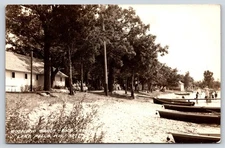Woodland Beach Rock Lake Mills WI Scenic View RPPC Vintage Postcard