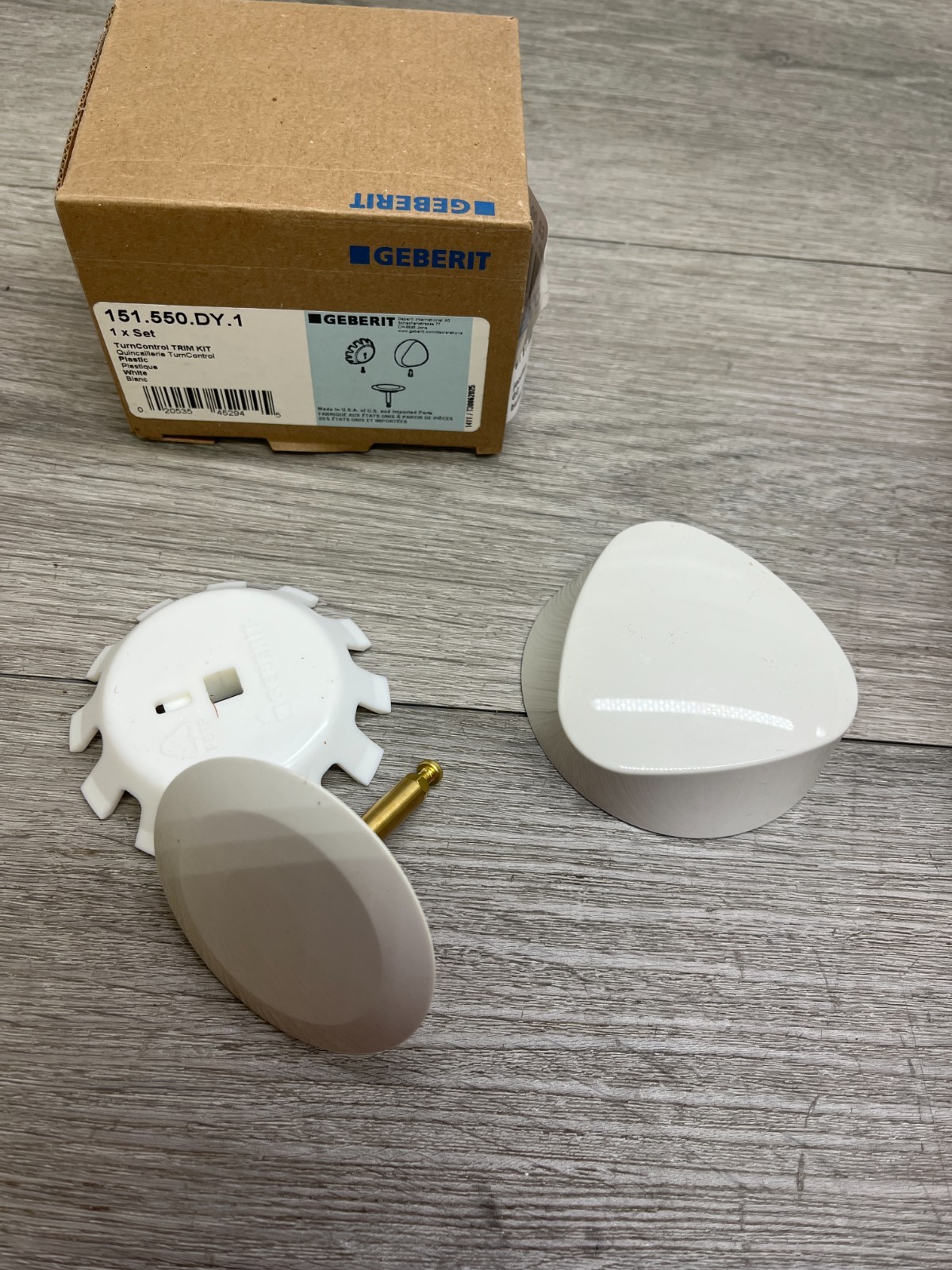 Geberit 151.550 TurnControl Overflow Drain Trim Kit - White