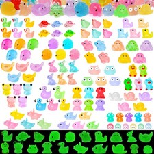 120pcs Luminous Mini Resin Animals 20 Types to Hide Miniature Multicolor