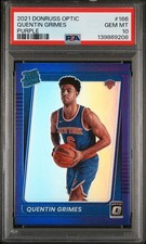 2021 PANINI DONRUSS OPTIC PURPLE #166 QUENTIN GRIMES PSA 10