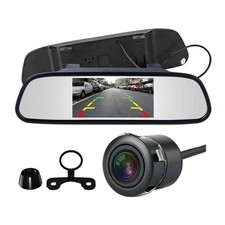 5" Rear view Mirror Monitor Flush Mount /Hang on Bracket Backup Camera  For Car