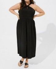 TORRID Tea Length Studio Knit Halter Dress