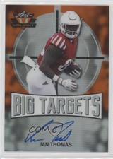 2018 Leaf Valiant Big Targets Orange 17/35 Ian Thomas #BT-IT1 Auto 6t7