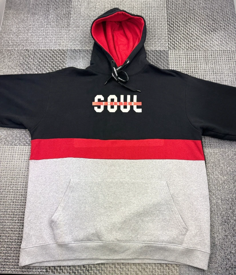 Conjunto de chándal Twisted Soul 3XL sudadera con capucha y joggers negro rojo gris logotipo ropa de calle Foto 4 de 4