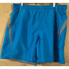 Nike Swim Trunks Men's XL Blue Mesh Lined Cargo Pocket Board Shorts