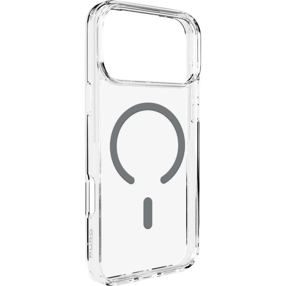 Coque iPhone 17 Pro Puro transparente grise pour recharger en voiture avec MagSafe