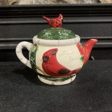 Yankee Candle Cardinal Bird Teapot Warm Hearts Tea Light Votive Candle Holder