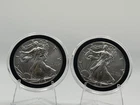 New Listing2016 AMERICAN SILVER EAGLE 1 oz .999 Silver, Lot of 2. In capsule.