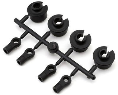 Mugen Seiki MBX8 Damper Rod Ends & Spring Retainers Set [MUGE0545B]