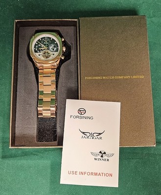 Forsining Gold Automatic Skeleton Watch Model TM-338G