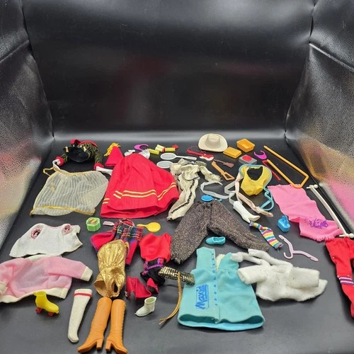 Vintage Barbie And Doll Clothing And Accessories Lot Of 50
