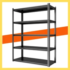 72" Garage Shelving Heavy Duty Storage Shelves Max 1000LBS Garage Shelves 5 Tier