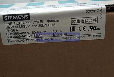 ONE SIEMENS 6SL3000-0BE21-6DA0 BASIC LINE FILTER NEW