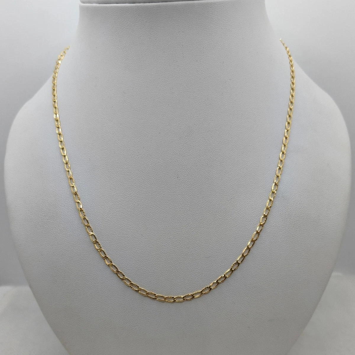 Collier Maille Plate Or Jaune 18k 2.31 grs 40 cm - Bijoux d'Occasion