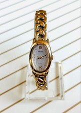 SEIKO LUCENT 1F21-5C80 Vintage Gold Oval Women's Watch