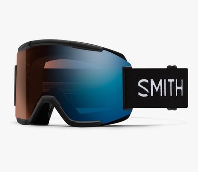 Smith Optics Squad Ski Snowboard Black ChromaPOP Everyday Blue Mirror NEW