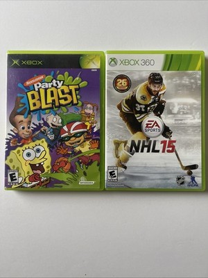 Nickelodeon Party Blast Microsoft Xbox 2002 Complete Cib & Xbox 360 NHL 15
