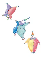 Clowns Bumble & Tumble Border Wallies 25 New Fun Dana Wall Stickers Decals Decor