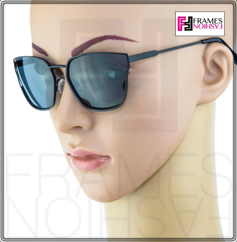 Gafas de sol Jason Wu TORRI ojo de gato negras mate de metal polarizadas MBLK Foto 2 de 4