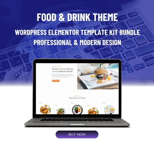 Premium Wordpress Elementor Template Kit Bundle | Food & Drink theme