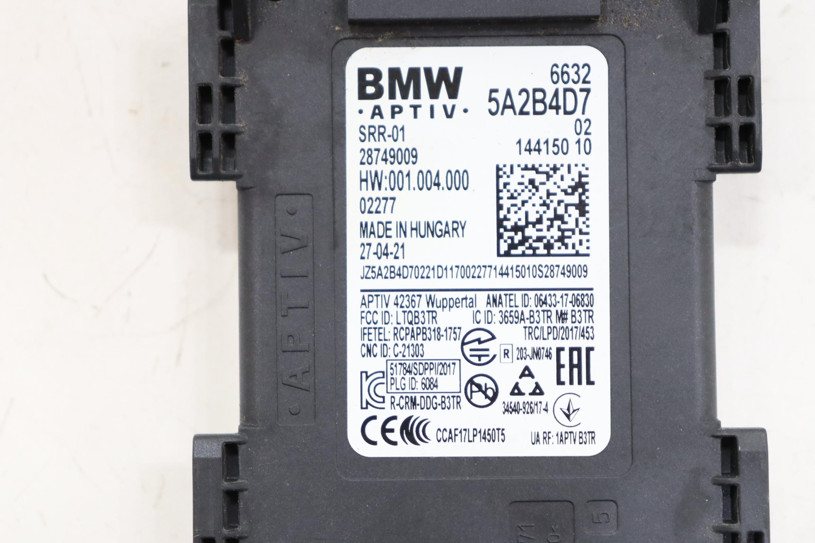 2017 - 2023 BMW 530I G30 FRONT LEFT BLIND SPOT RADAR SENSOR UNIT OEM 66325A2B4D7