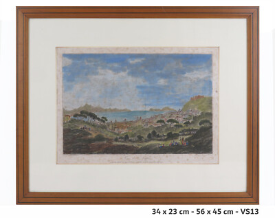 Engraving Ancient View of Naples from Capodimonte, Saint-Non, 1795 Etching VS13