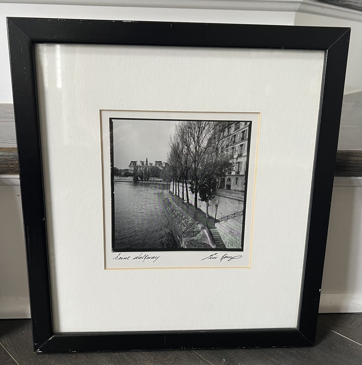 Framed Black & White Paris Photo Prints Set Of 3 Seine Park Walkway Eric Kamp Framed Black & White Paris Photo Prints Set Of 3 Seine Park Walkway Eric Kamp