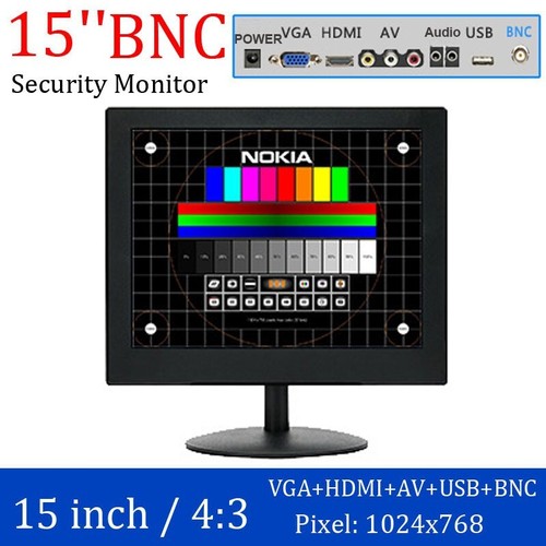 15" Security CCTV Monitor VGA HDMI BNC AV USB for Raspberry Pi Game Computer - Picture 16 of 16