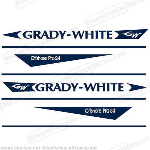 Fits Grady White Offshore Pro 24 Decal Kit