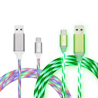 2-Pack 6FT Type-C 2.4A Fast Charging & High Speed Durable Data Cable