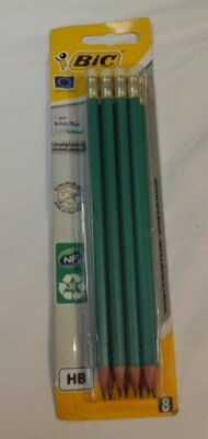 8er PACK BIC EVOLUTION ECOLUTION HB GRAPHITSTIFTE MIT RADIERGUMMI SPITZE