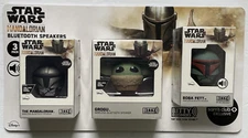 Disney Star Wars The Mandalorian Bitty Boomer 3-Pack Set Bluetooth Speaker  NEW